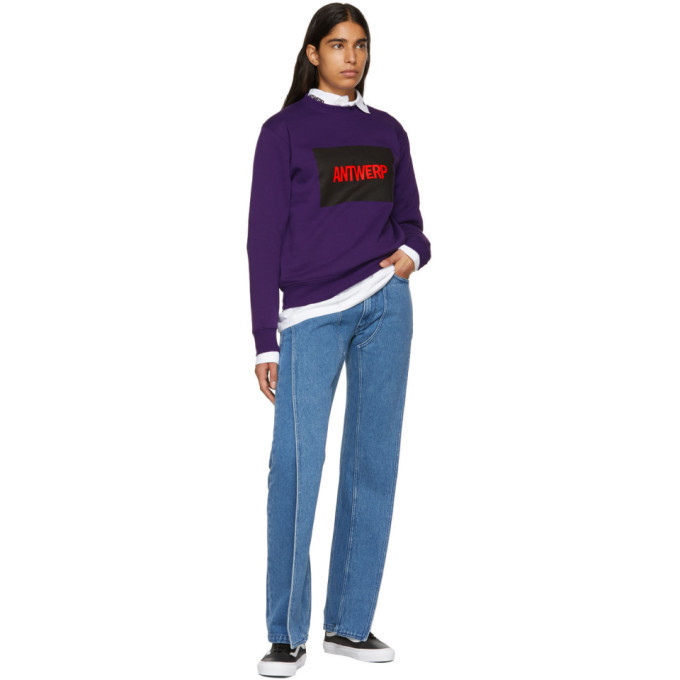 Vier Purple Box Logo Sweathshirt
