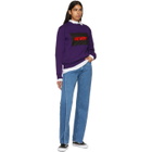 Vier Purple Box Logo Sweathshirt
