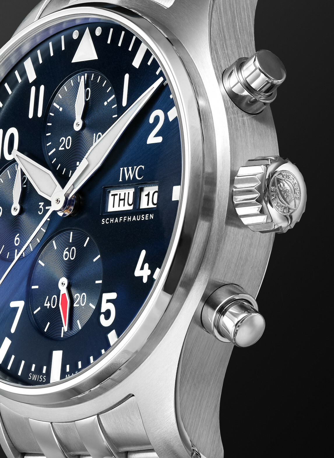 IWC Schaffhausen - Pilot's Automatic Chronograph 43mm Stainless Steel Watch, Ref. No. IW378004