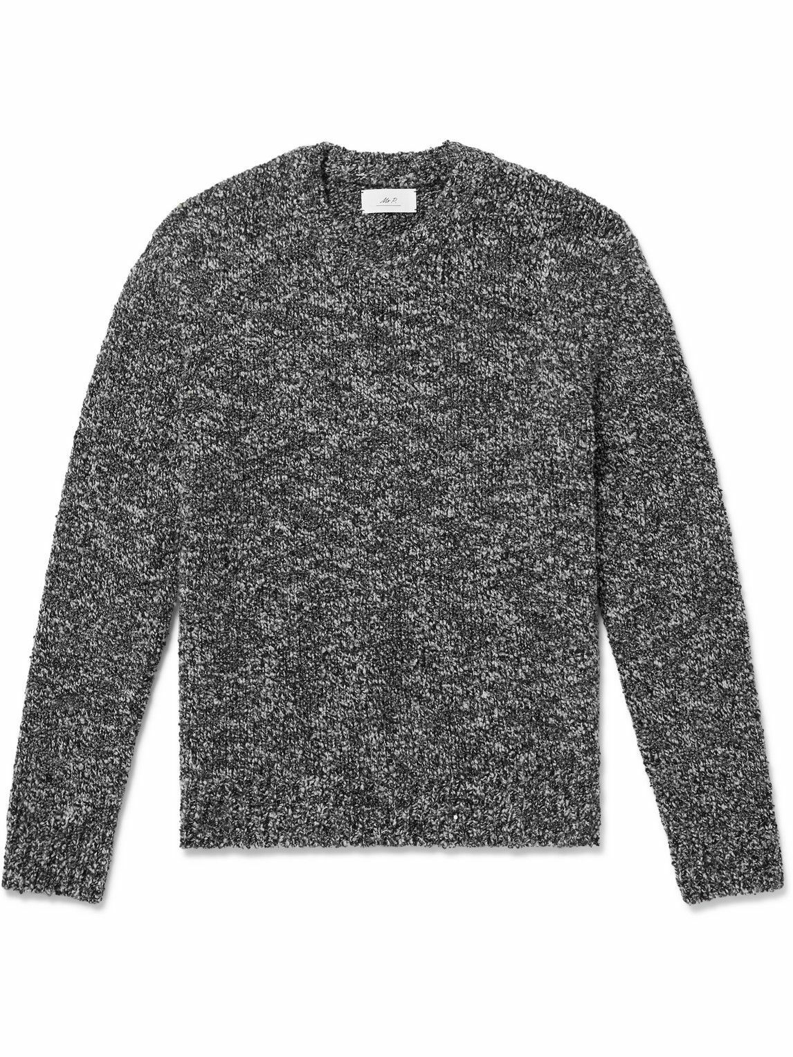 MERINO WOOL SWEATER (MIX GRAY) M Merino Sweater - Knitwear With Knit