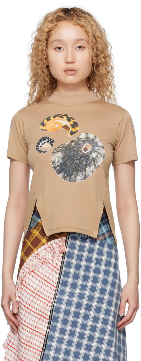 Song for the Mute Tan Split T-Shirt
