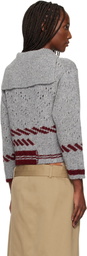 Meryll Rogge Gray Shetland Wool Shrunken Sailor Sweater