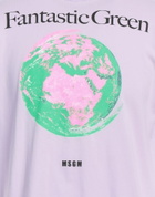 Msgm Mens T-shirt Lilac