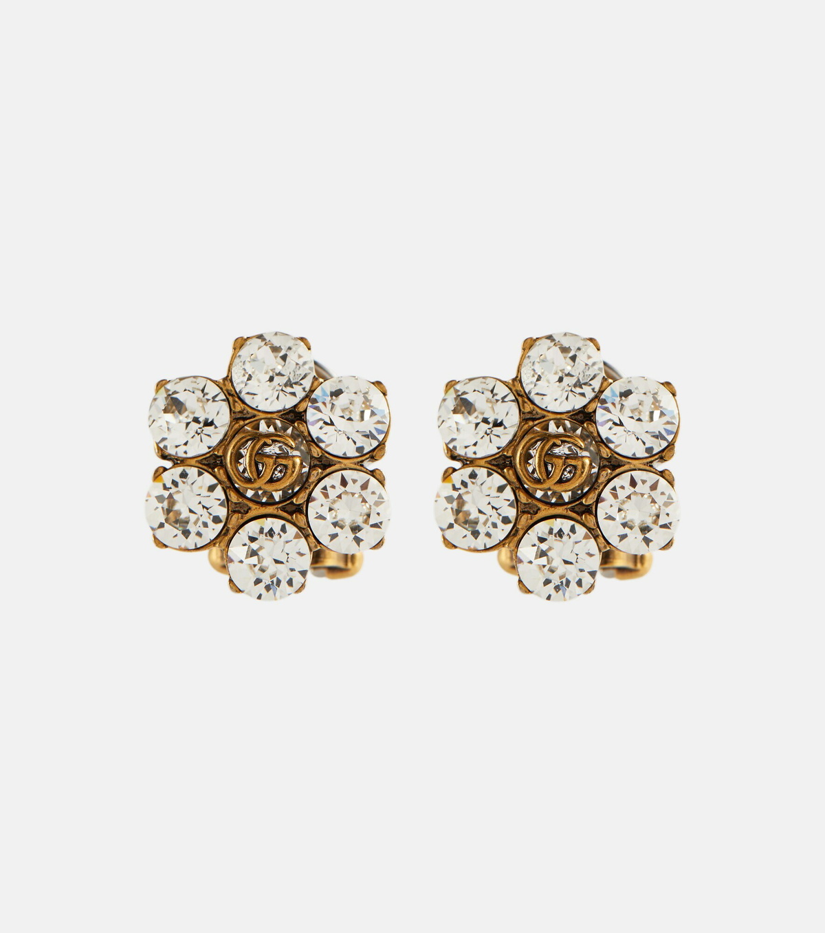 Gucci - Double G embellished clip-on earrings Gucci