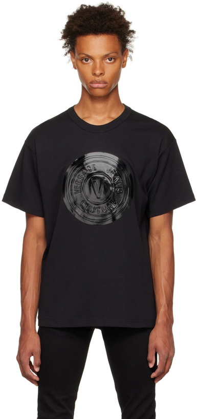 Photo: Versace Jeans Couture Black V-Emblem T-Shirt