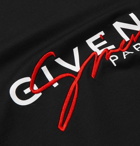 Givenchy - Logo-Embroidered Cotton-Jersey T-Shirt - Black