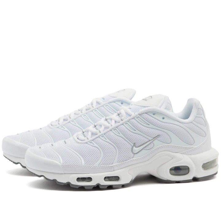 Photo: Nike Air Max Plus Sneakers in White/Cool Grey