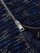 Missoni - Fleece-Trimmed Padded Space-Dyed Wool Jacket - Blue
