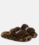 Balenciaga - Furry faux fur slides