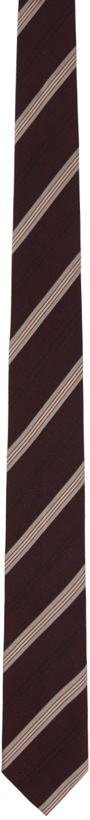 Photo: Dries Van Noten Burgundy Striped Tie