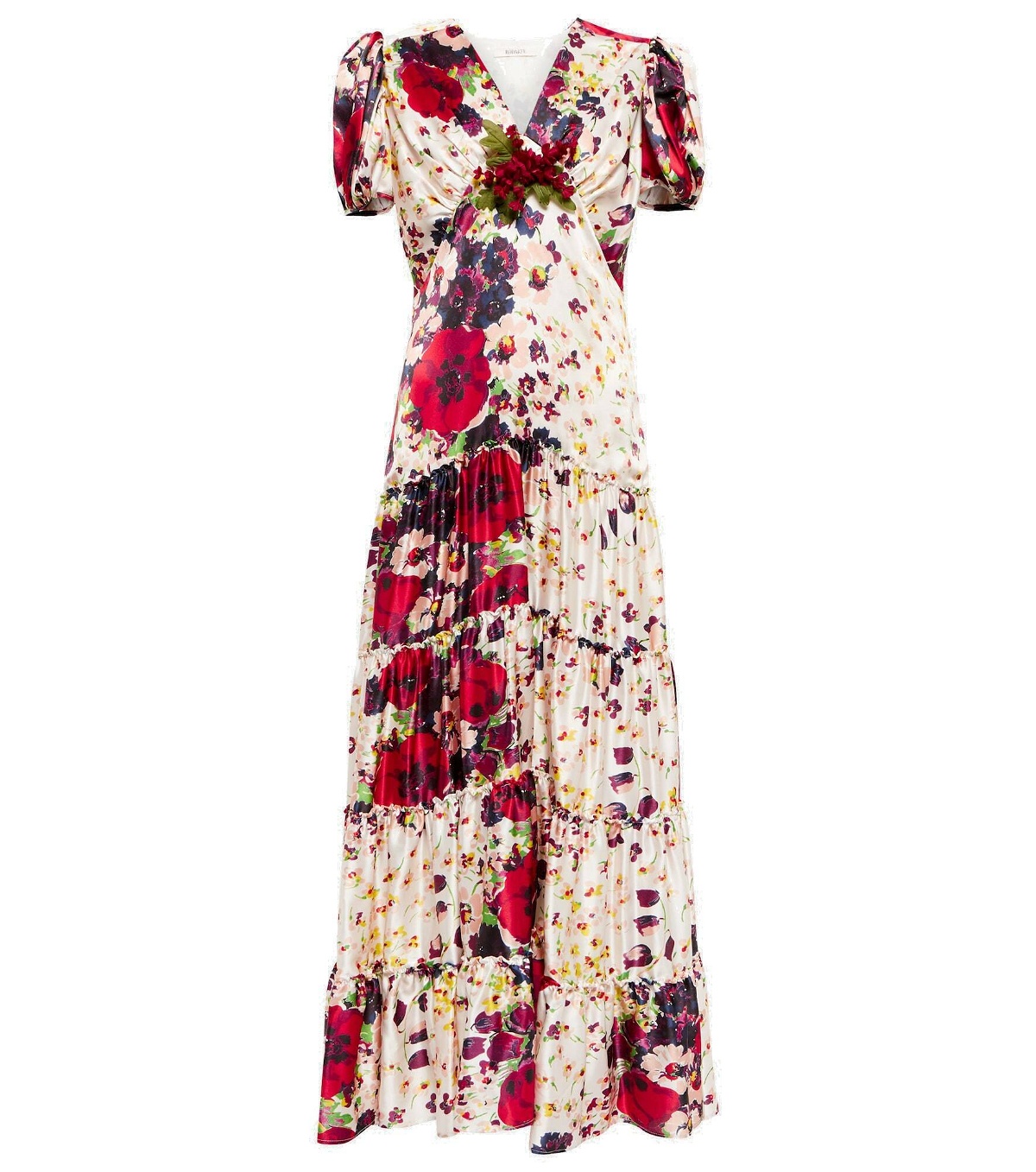 Rodarte - Floral silk charmeuse maxi dress Rodarte