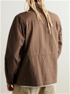Folk - Assembly Crinkled-Cotton Jacket - Brown