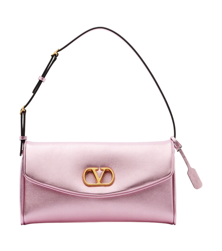 Photo: Valentino Garavani DeVain Small metallic leather shoulder bag