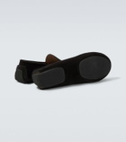The Row New Lucca suede slip-on shoes