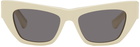 Bottega Veneta Yellow Cat-Eye Sunglasses