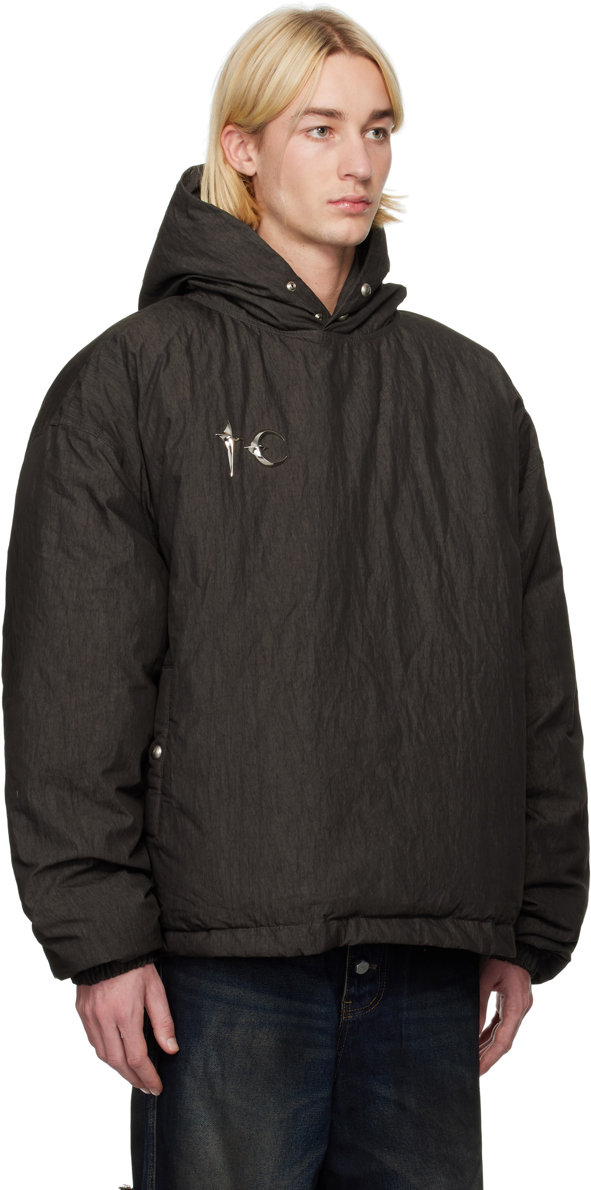 【THUG CLUB】 Armor Down Hoodie Black Thug Club: Black Armor Hoodie | SSENSE