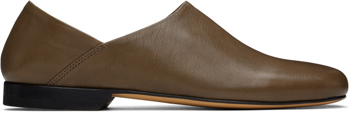 Photo: LEMAIRE Taupe Leather Slippers