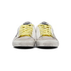 Golden Goose White and Grey Superstar Sneakers