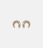 Yvonne Léon Écrevisse 9kt gold earrings with diamonds