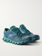 ON - Cloud X Rubber-Trimmed Mesh Running Sneakers - Blue