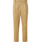 Barena - Masco Tapered Pleated Cotton-Twill Trousers - Brown