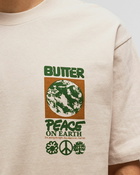 Butter Goods Peace On Earth Tee Beige - Mens - Shortsleeves