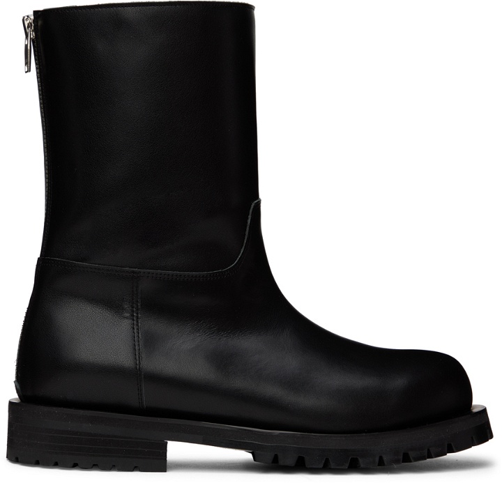 Photo: DRAE SSENSE Exclusive Black Shearling Boots