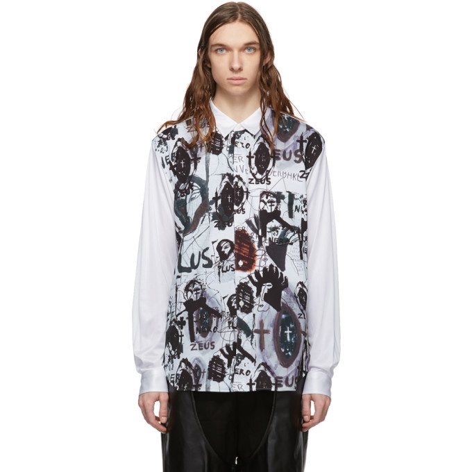 Photo: Comme des Garcons Homme Plus White Jonathan Meese Edition Inkjet Shirt