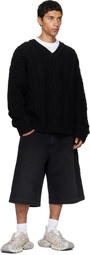 VETEMENTS Black Cable-Knit Sweater