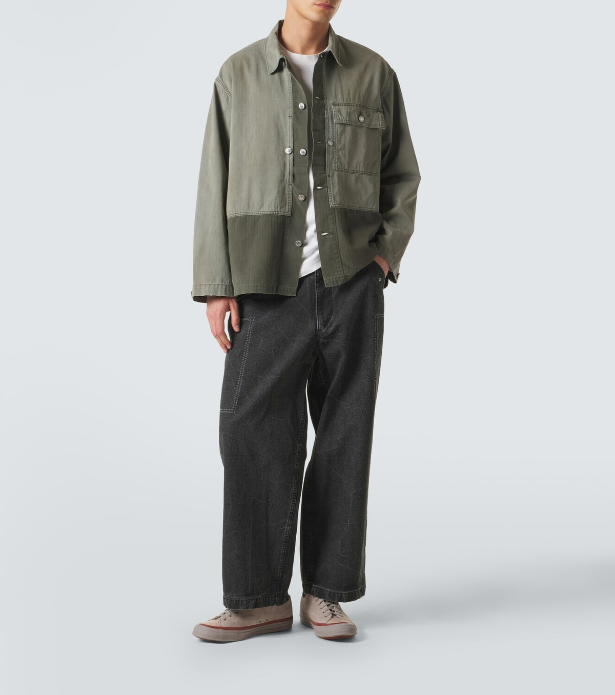 A.Presse Paneled cotton jacket