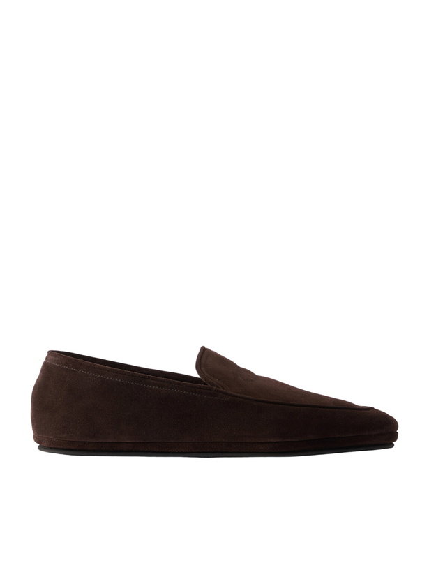 Photo: John Lobb - Kingstone Suede Slippers - Brown