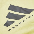 Adidas Basketball Back Logo Crew Sweat in Halo Gold
