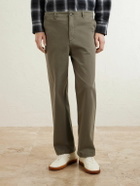 FRAME - Straight-Leg Cotton-Blend Twill Chinos - Green