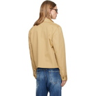 AMIRI Beige Script Collar Shirt Jacket