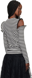 Junya Watanabe Black & White Stripe Jersey T-shirt