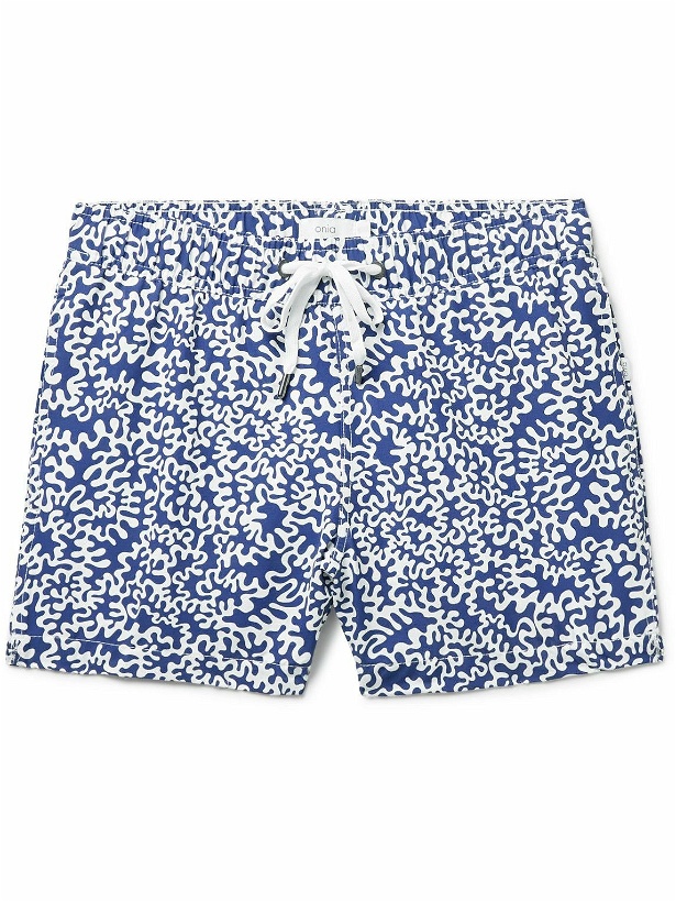 Photo: Onia - Charles Straight-Leg Mid-Length Printed Swim Shorts - Blue