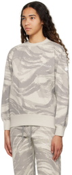 Moncler Genius 4 Moncler HYKE Gray Printed Sweatshirt