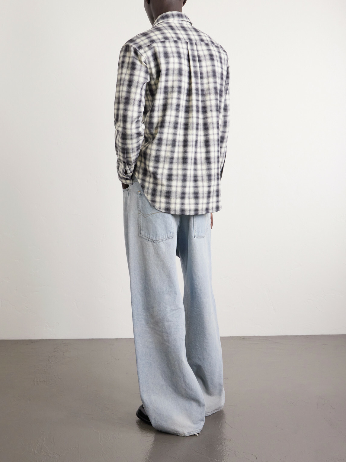 Balenciaga - Regular Fit Checked Cotton Shirt - Black