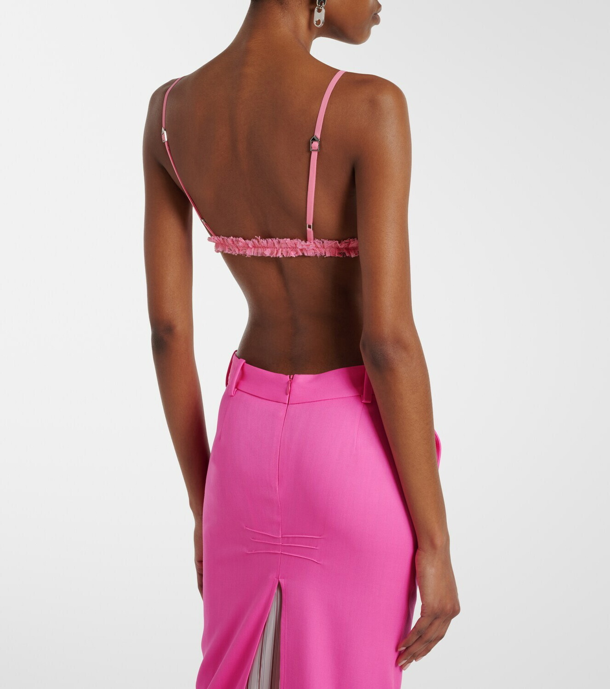 The Attico Lace bra top