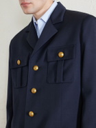 Valentino Garavani - Sahariana Embellished Virgin Wool Jacket - Blue