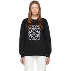 Loewe Black Embroidered Anagram Sweatshirt