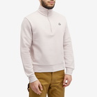 Moncler Men's Badge Logo Quarter Zip Sweat in Lilac