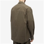 Studio Nicholson Men's Fann Half-Zip Shirt in Black Olive