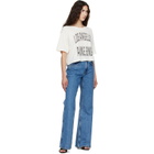 ANINE BING White Johnny Cropped T-shirt
