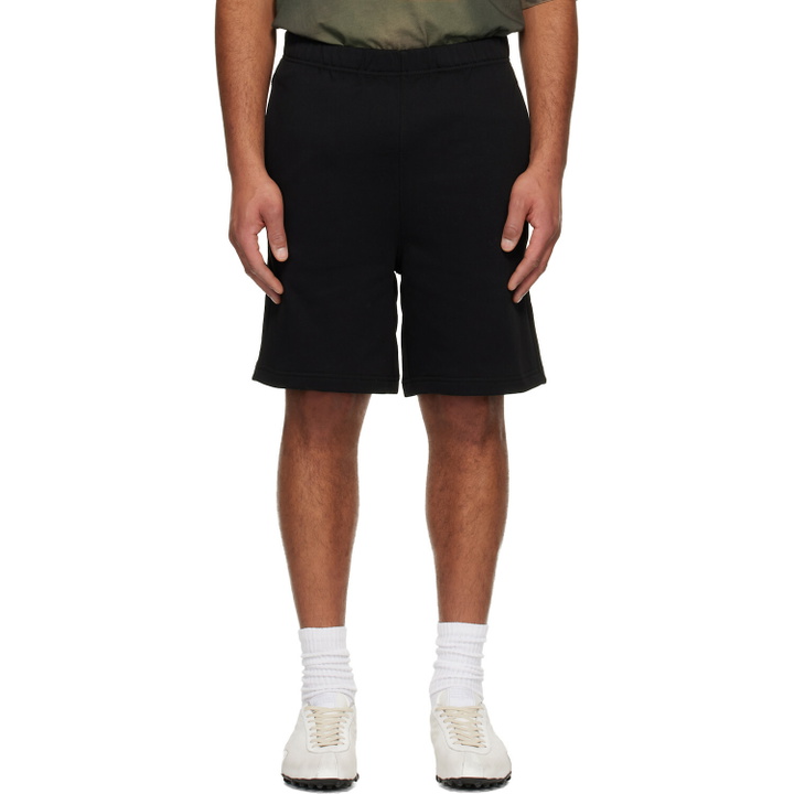 Photo: AAPE by A Bathing Ape Black 'AAPENOW' Moonface Logo Sweat Shorts