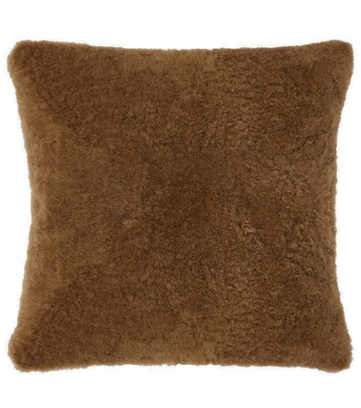 Photo: Brunello Cucinelli - Shearling and leather cushion