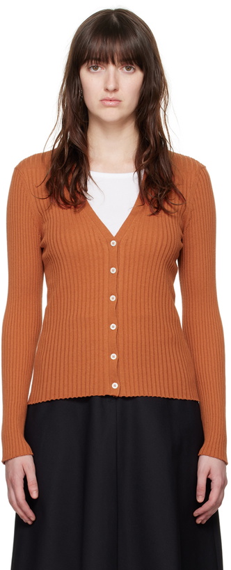 Photo: A.P.C. Orange Katie Holmes Edition Ambre Cardigan