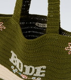 Bode Marsh beaded crochet tote bag