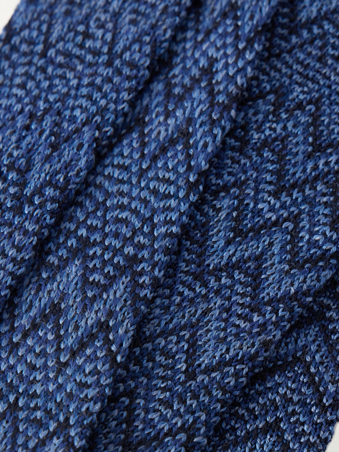 Missoni - Striped Crochet-Knit Wool And Silk-Blend Tie - Blue