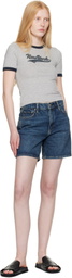 rag & bone Blue Kaia Denim Shorts
